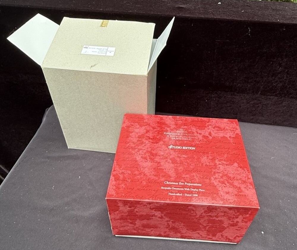 Hallmark 1998 Studio Edition CHRISTMAS EVE PREPARATIONS & Ornaments KOC 2 Boxes
